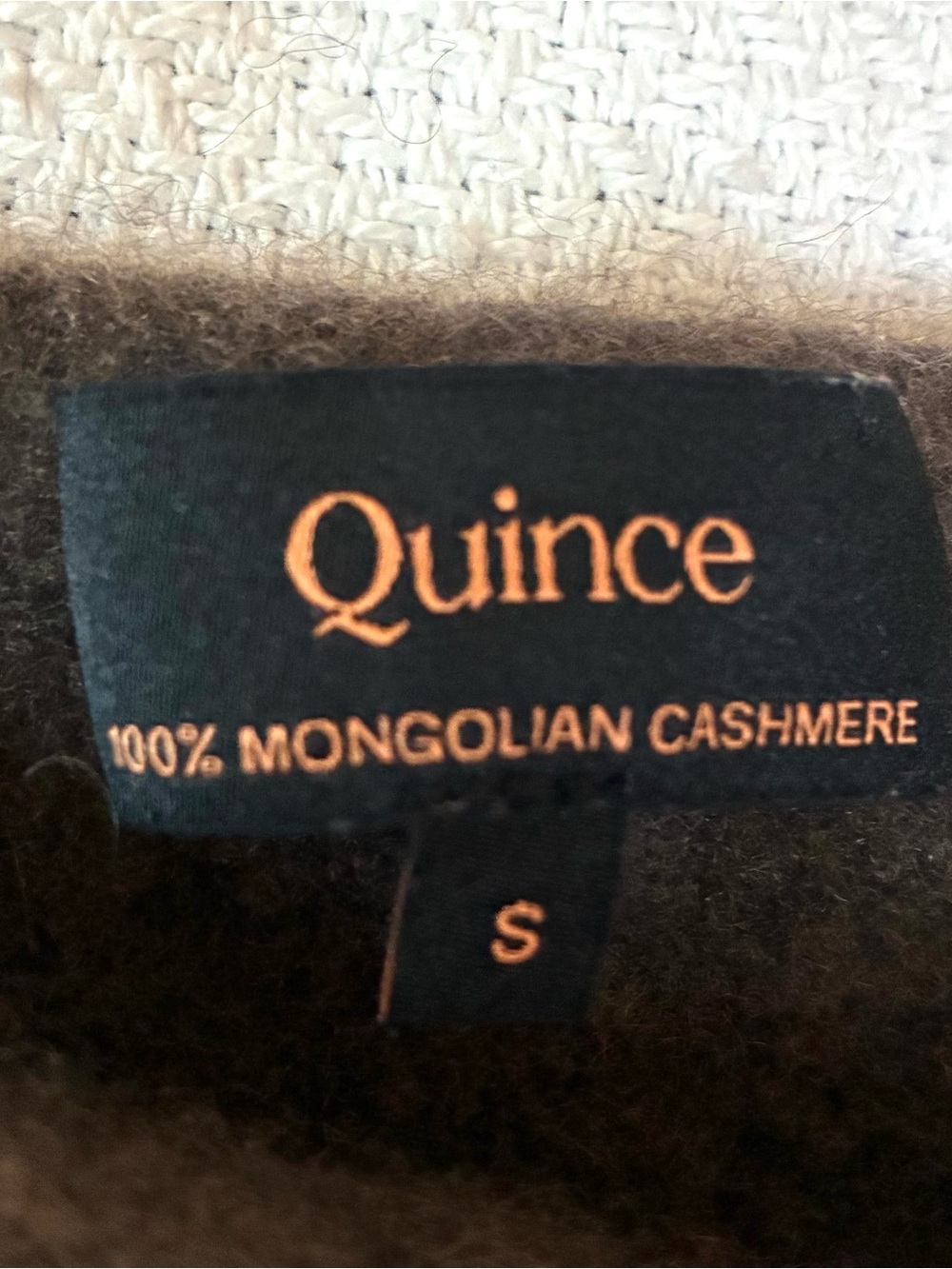 Quince 100% Mongolian Cashmere Brown Cropped Sweater Women’s Small Petite - Picture 5 of 7